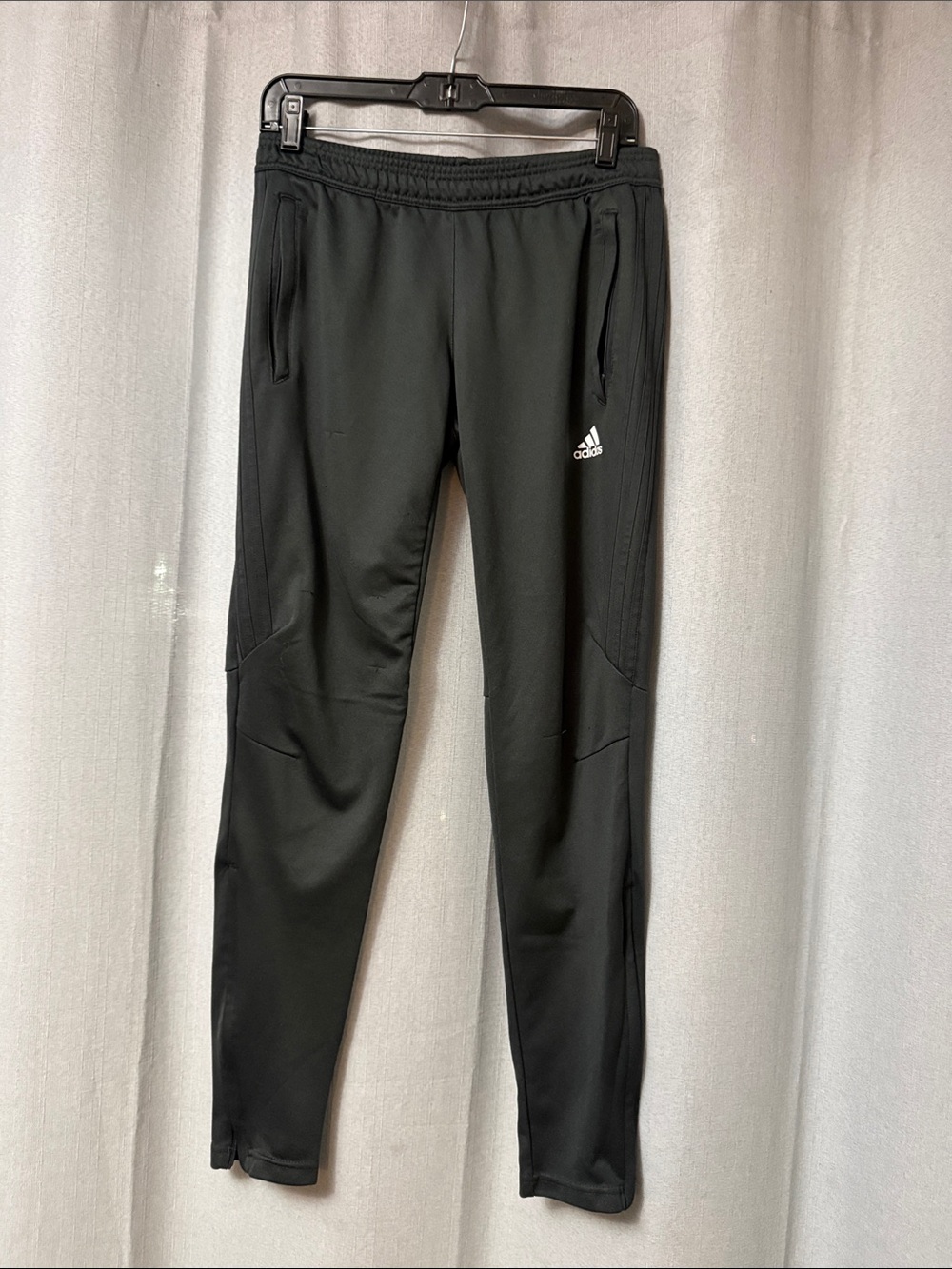 adidas Black Kids Athletic Joggers with Logo